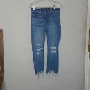 Madewell Cali boot button front petite jeans